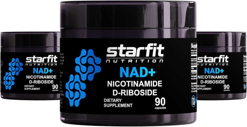 STARFIT - 尼科蒂纳米德D-里博赛德,尼科蒂纳米德里博赛德支持NAD+ Levels, Focus and Energy Supplement, 代谢主义支持尼科蒂纳米德·里博赛德 NAD Supplement, 270 Capsules (英语).