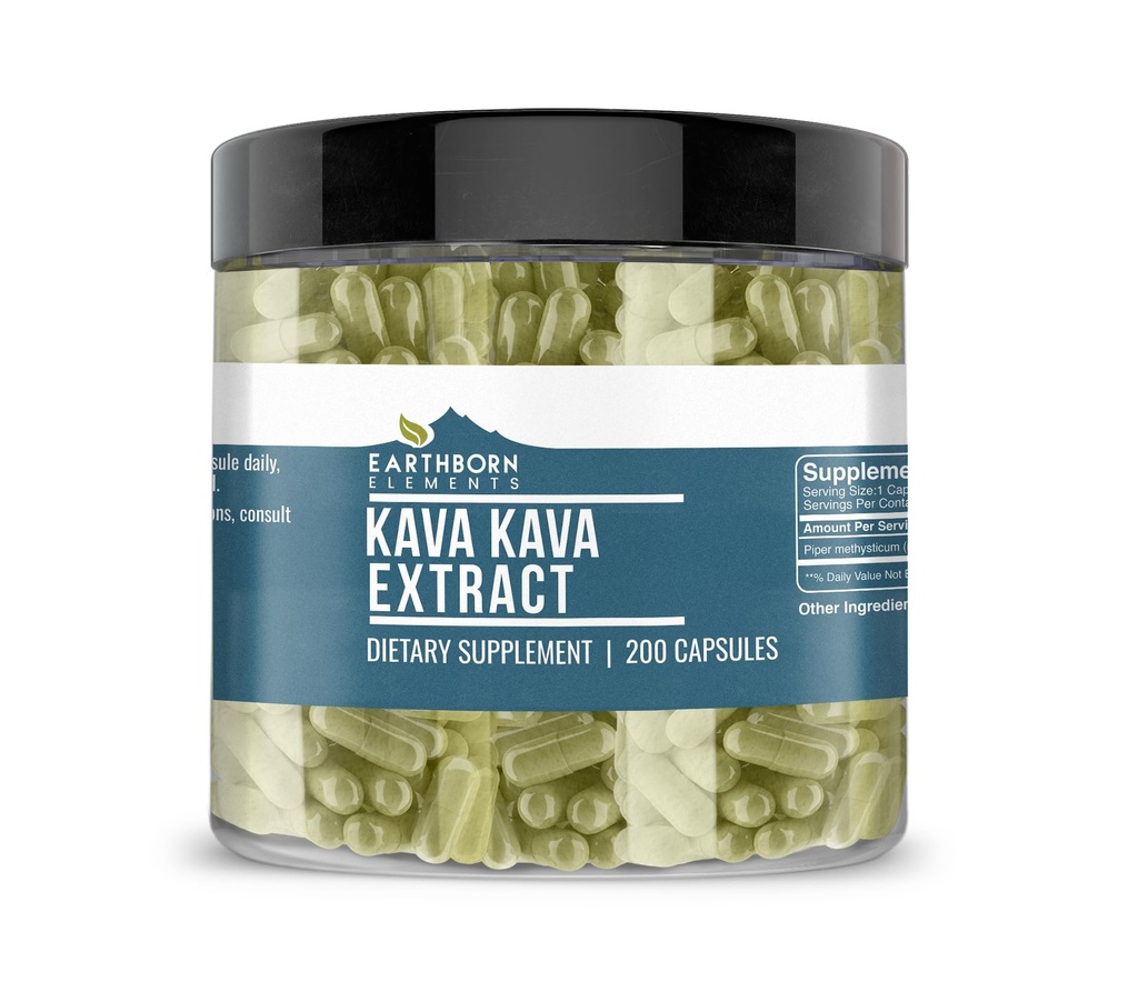 土生土长的元素 Kava Kava 提取器, 200 卡普勒斯, 纯和未稀释, 无添加剂