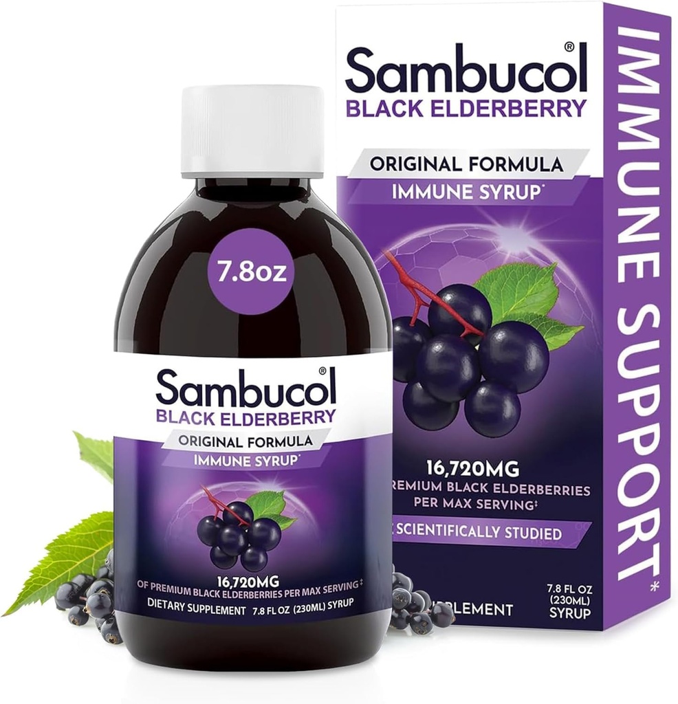 Sambucol Black Elderberry Syrup Original Formula, 7.8 Ounce Bottle