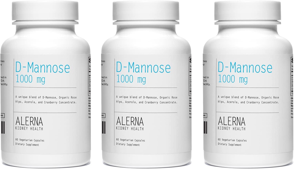 D-Mannose 1000毫克 -- -- 尿液浸润剂健康 -- -- 含Cranberry 集中注意力、有机玫瑰 HIPS、Acerola 提取剂 -- -- 60 蔬菜卡普尔(3包)