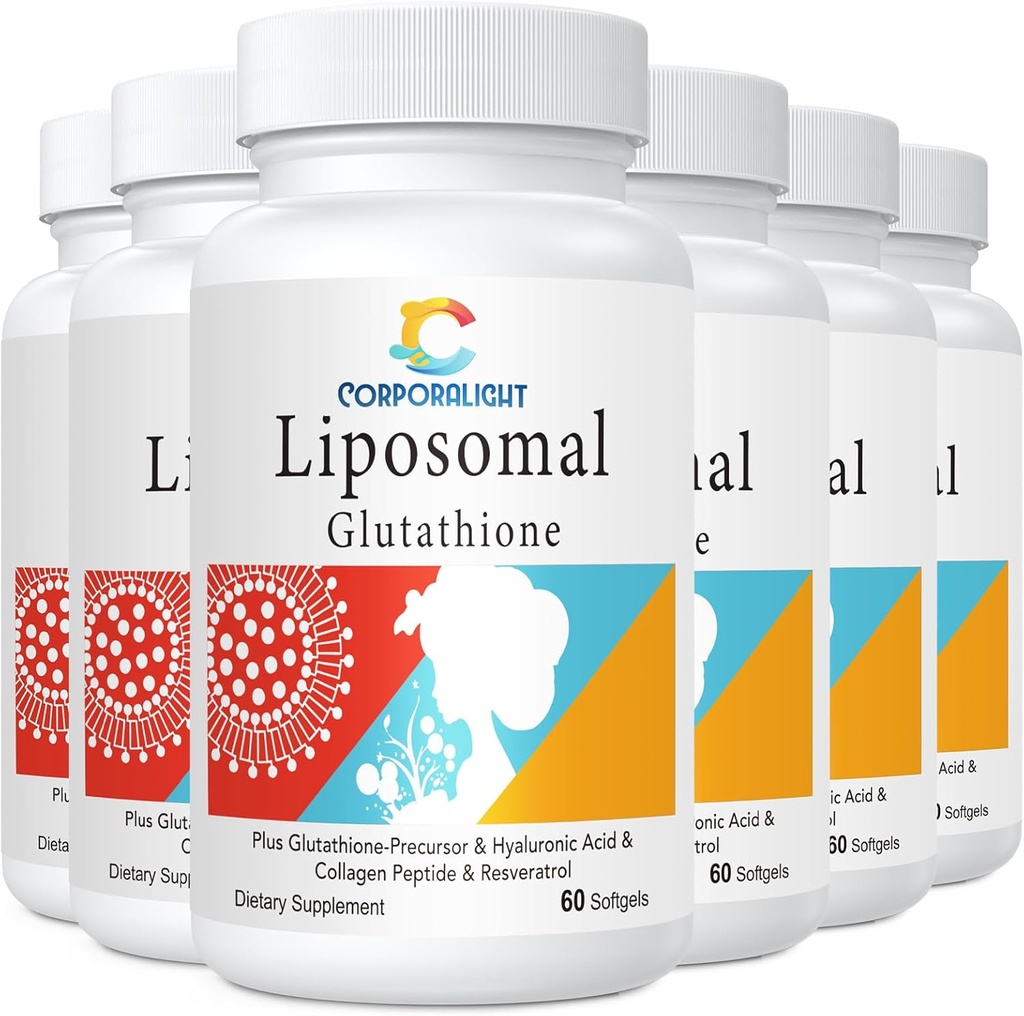 Liposomal Glutathione 软胶,强化吸收- Liposomal 交付, 活性形式 L-Glutathione, 细胞, Imune 函数与肝脏解毒, 富含抗氧化剂配方, Gluten Free, 360 软胶