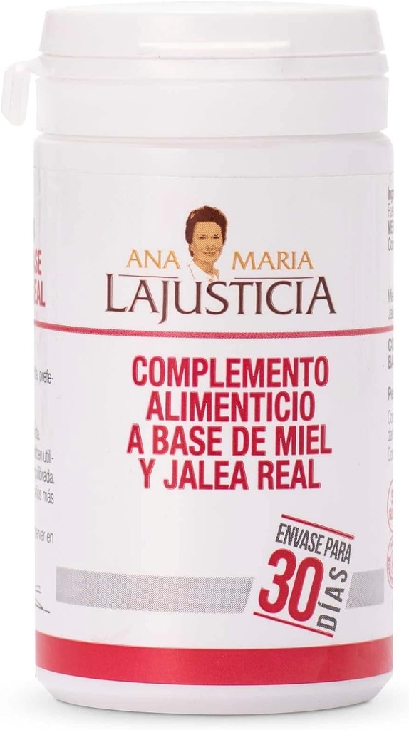 ANA MARIA LAJUSTICA - 皇家Jelly with Honey - 食品补充 - 135g - 乳品和Gluten Free. 蔬菜友好完美促进血管健康.