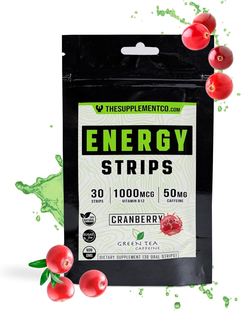能量条 - 50 Mg of Caffiene - 快速吸收 100% All Natural Formula - Cranberry Flavor - 30 条 - 30条