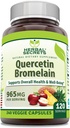 草药秘诀 Quercetin 800mg 与 Bromelain 165mg, Veggie Capsules Supplement QQ Non-GMO QQ Gluten Free QQ 在美国制造 (965 mg, 240, 伯爵)