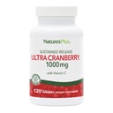 NaturesPlus Ultra Cranberry, 持续释放 - 1000mg, 120片 - 配有维生素C - 蔬菜, Gluten Free - 60 services
