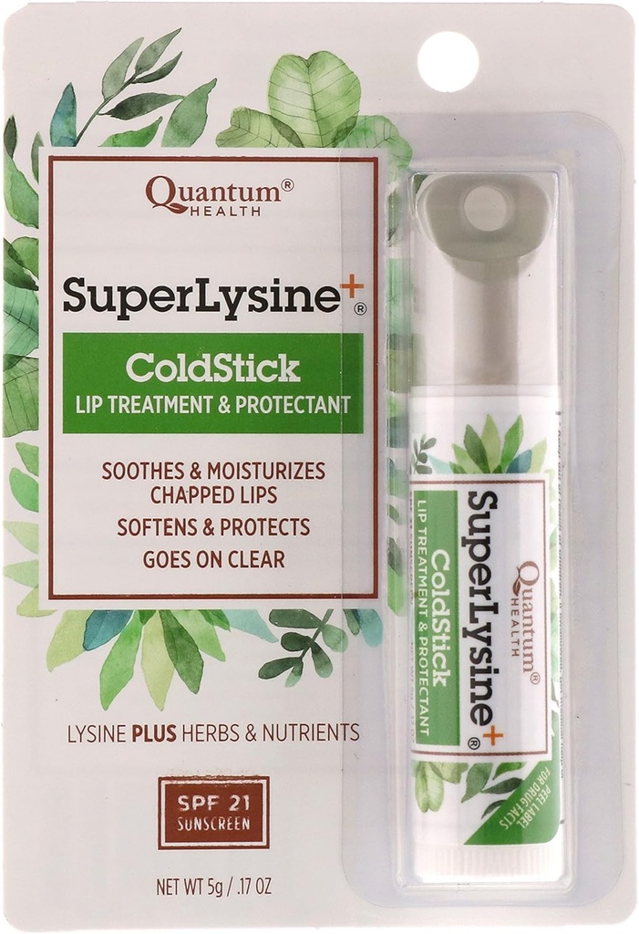 量子健康 Lysine + Coldstick, SPF 21, 0.17 Ounces (Pack of 2)