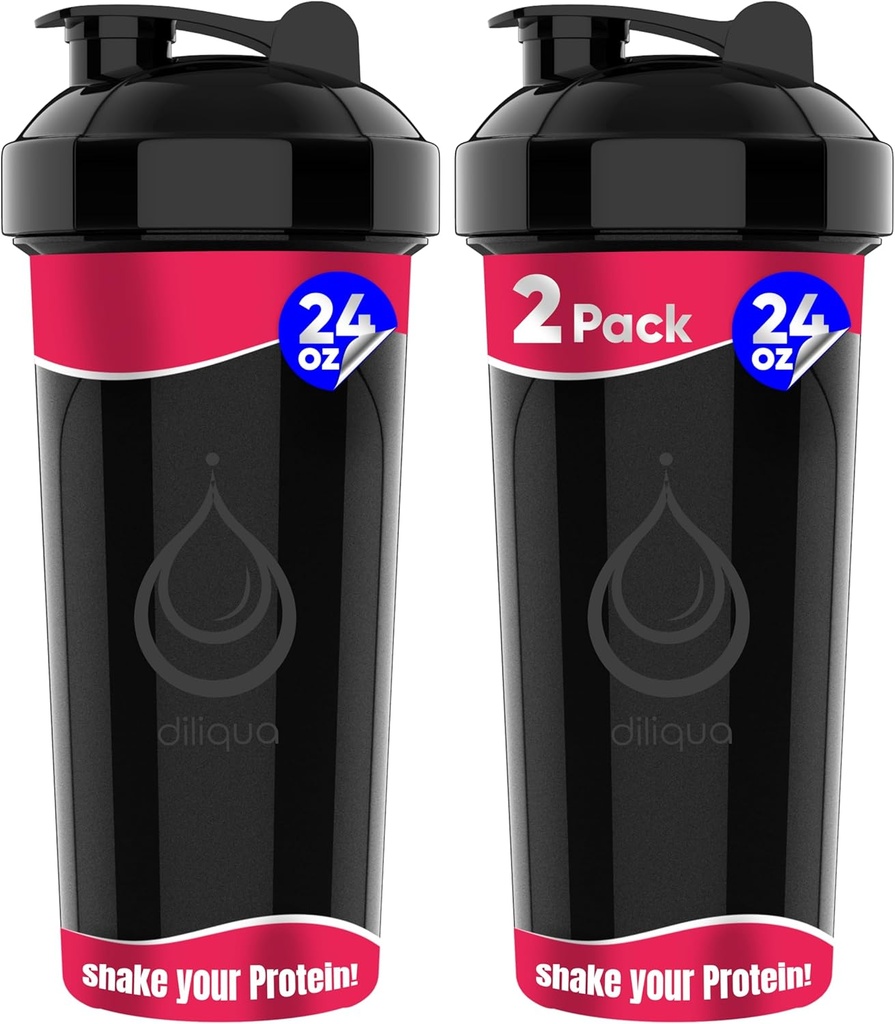 2 PACK,双24 oz 摇摆瓶 配有强力电线 Whisks 为蛋白质混合剂 → 防漏 Blender 摇摆瓶 (黑色) → BPA-Free & Dishwasher 安全 → 摇摆杯为蛋白质摇摆剂