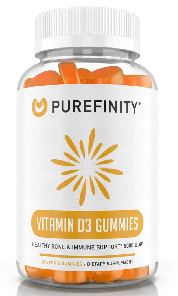 D35,000 iu Gummys – 你每天的维生素D补充剂,用于骨骼健康,免疫健康,以及成人与儿童联合肌肉支持 – Gluten Free,非GMO – 60 Veggie Gummys