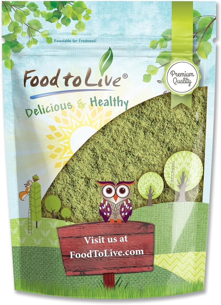 生活食品 - Alfalfa粉,8 Ounces - 由原干全嫩叶,Vegan,Bulk,Great for Baking, Juices, Smolides, Shakes, QQ和即时早餐饮料制成