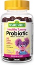 Webber Naturals Sesame Street 儿童健康营养素,每Gummy有1亿个活细胞,50个Gummys,用于消化健康,没有Gluten、奶制品、花生和Gelatin,Vegan