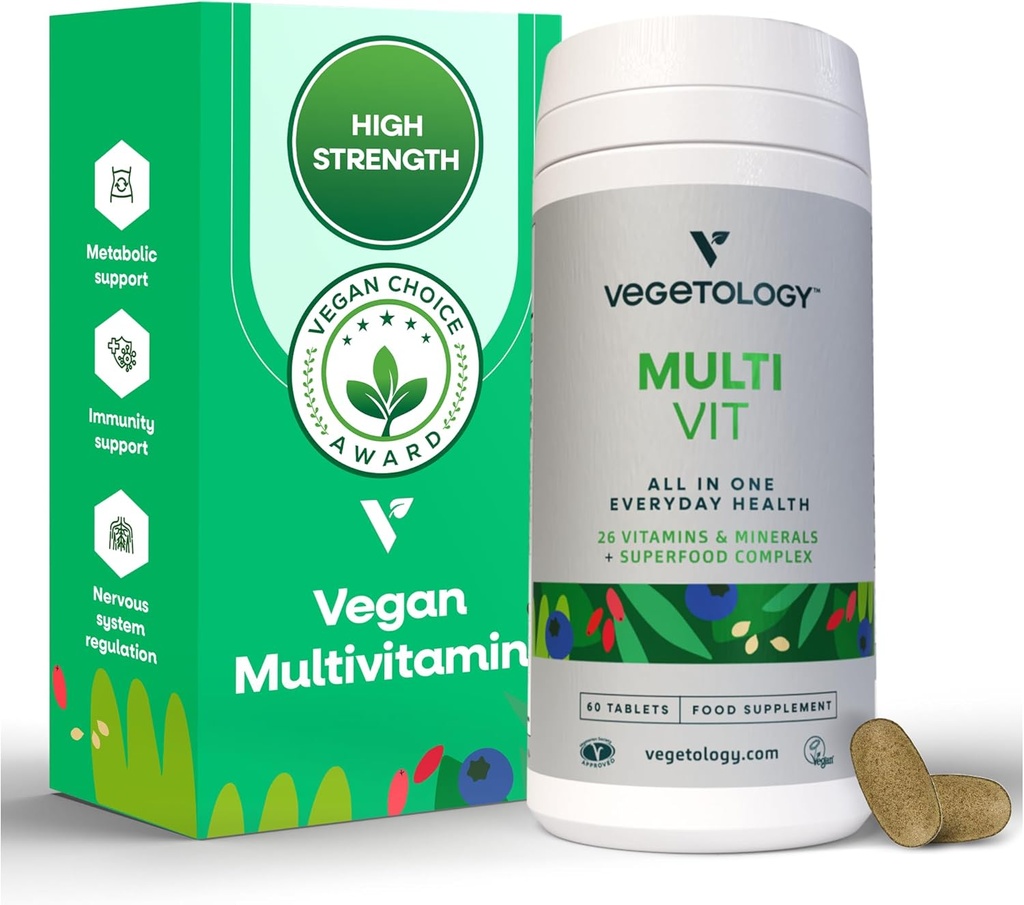 MultiVit Vegan Multivitamin Supplement,26 Vitamin and Minerals – Metabolic, Brain 函数和免疫支持- 女性,男性和儿童多维他命 维他命 维他命 维他命 维他命 维他命 维他命 维他命 维他命