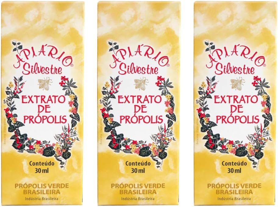 官方分销商 - 1瓶阿皮亚里奥·西尔韦斯特尔巴西绿蜜蜂 Propolis 液态谷物酒精提取 30毫升