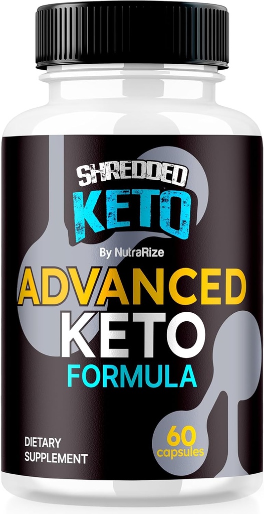 shredded Keto Pills, Premium Keto Shred 重量损失盖,支持健身和身体目标的所有天然 Keto 补充,官方 Shredded Keto 评论 (60 Capsules)