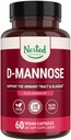 配有 Cranberry 提取器的 Nested Naturals D-Mannose 500mg Caspules, D Mannose Cranberry 药丸, Urinary & Bladder 支持, 60 Vegan Capsules