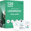 Lensmate 120 Consine Lens 擦拭眼镜, 预先擦洗和单独包装的擦拭眼镜, Lens 擦拭眼镜, 太阳镜, 护目镜和镜头擦拭