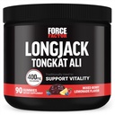 强力因素 Longjack Tongkat Ali Gummys, 男子支持男性生命力和驱动的Tongkat Ali, 400mg Tongkat Ali with BioPerine, Mixed Berry Lemonade, 90 Gummys