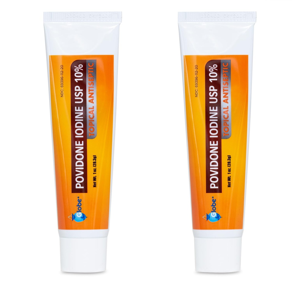 环球(2 Pack) Povidone 碘化物 10% 急救服 1 Oz,用于切片碎屑燃烧(比对β胺)