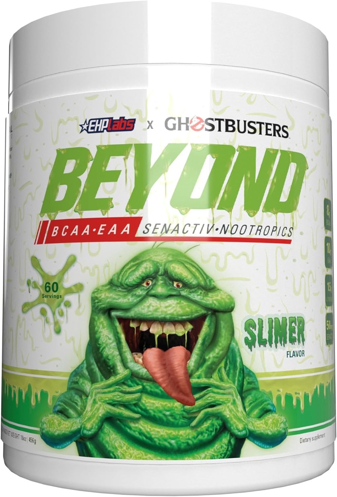 EHP Labs Beyond BCAA + EAA 粉末 – 肌肉恢复 氨酸 补充 男与女,无糖 室内工作 BCAAs 和 EAAs, 工作后水力支持, 60 services – Slimer Lime Flavor