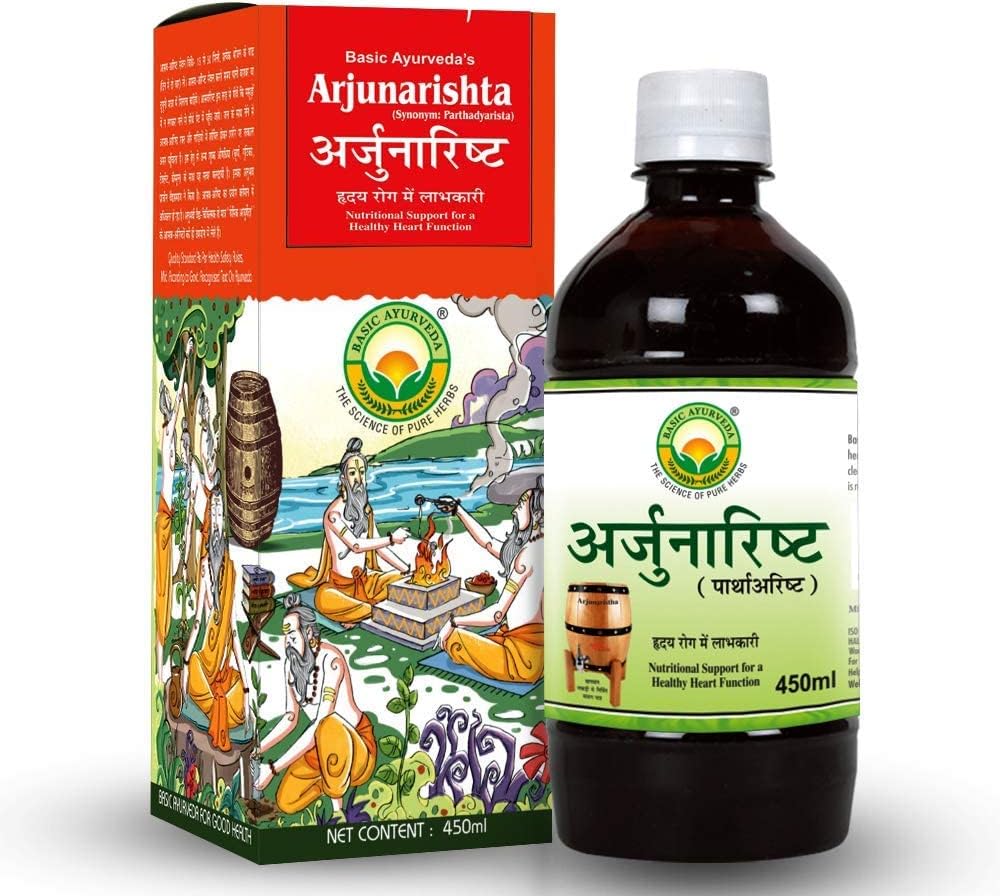 Honoly Basic Ayurveda Arjunarishta Syrup 450ml 胸口问题 维持胆固醇水平 草药心肠 改善胃部健康