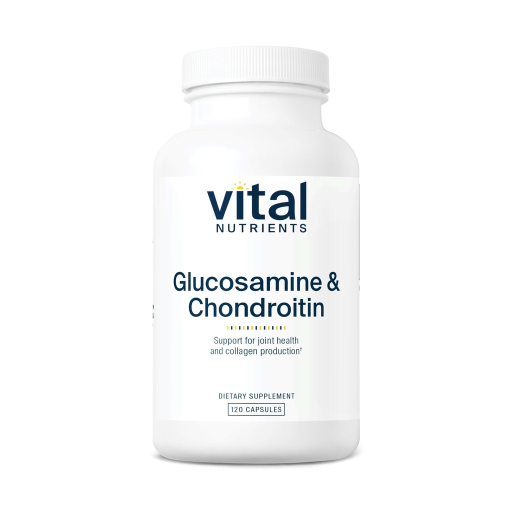 关键营养素 Glucosamine & Chondroitin 健康卡通、流动和联合支助补编 + Gluten、乳制品、大豆自由 + N-GMO + 120 Capsules