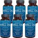 Viva Naturals Antartical Krill Oil 1250 mg, Omega 3 EPA DHA和Astaxanthin, 具有抗氧化剂属性的联合支持和大脑补充,无鱼味余酸(包6)