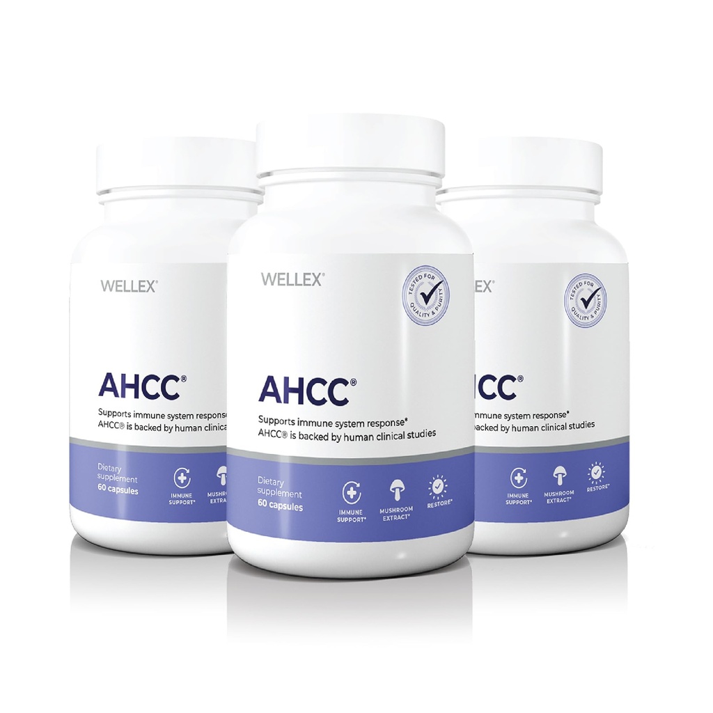 AHCC 补编 - 最大强度 - 自然免疫支持提取 - 维持自然杀手细胞活动 - 20+人类研究 - 60 Veggie Capsules(1包)