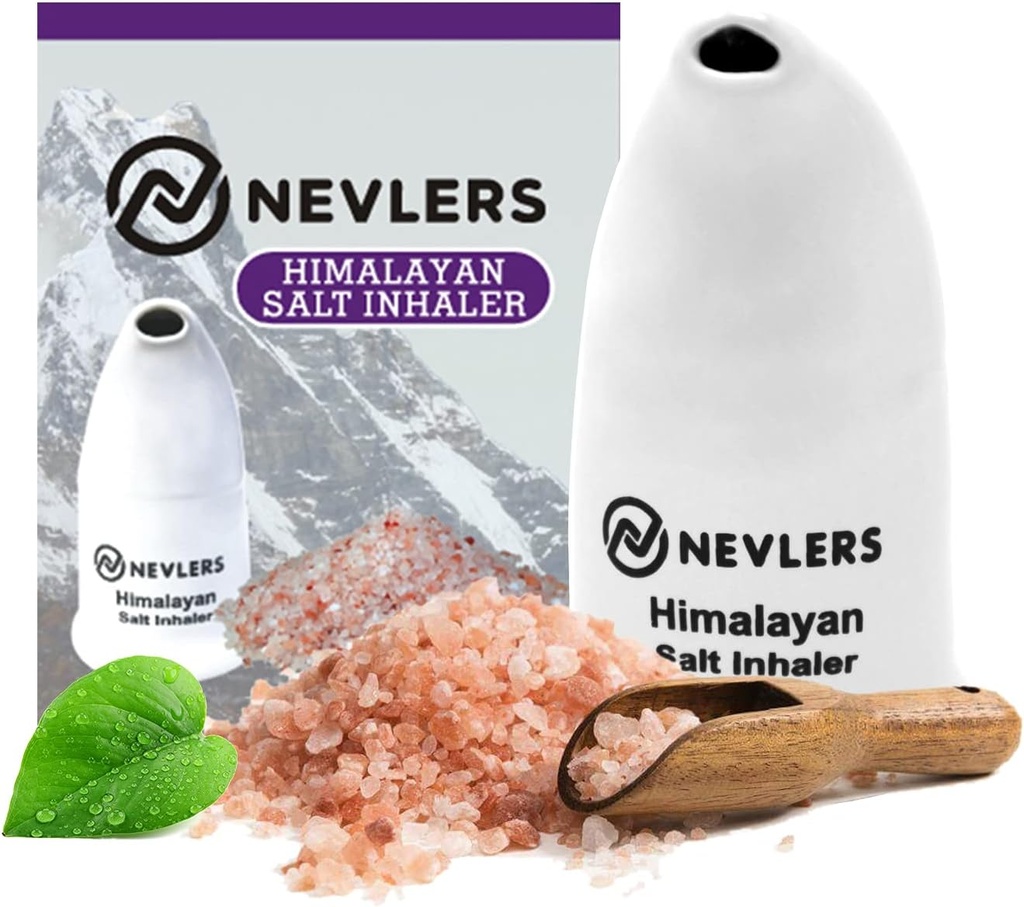 Nevlers 白色喜马拉雅盐用于肺部和鼻部,6 Oz 粗粉色喜马拉雅海盐
