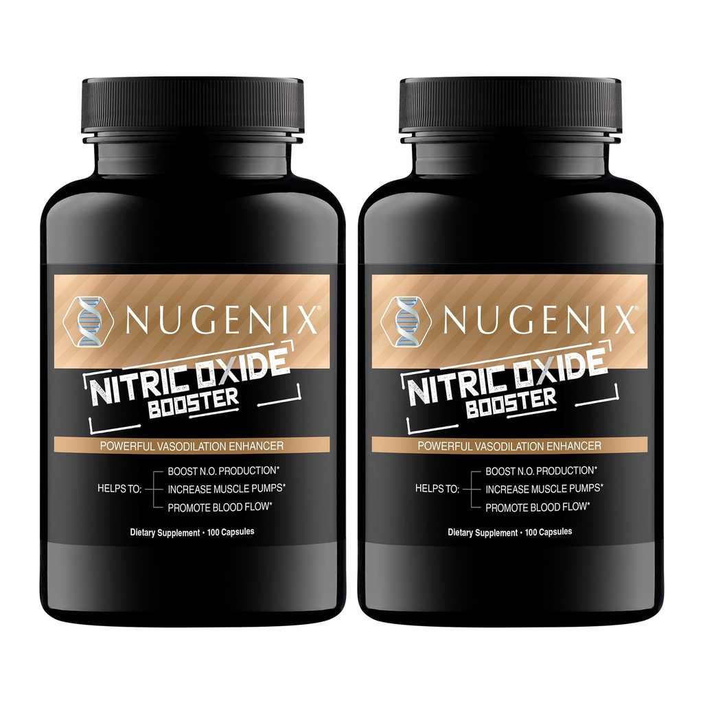 Nugenix Nitric Oxide 助推器 – Nitric Oxide Flow, L-Arginine, L-Citrulline, Pine Bark 提取器 - Vasodilator - 200 计数器