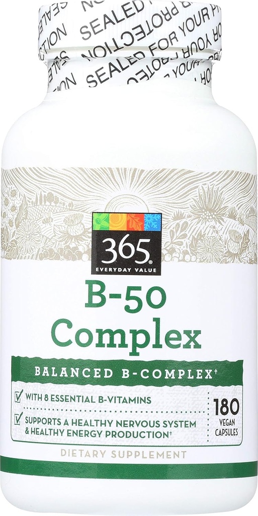 365,全食品市场,B-50 Complex,180 ct