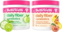 Daily Fiber Supplement bundle with Collagen, probiotics, Electrolytes and Hydrition Support - Cucumber Lime Mint & Peach Mngo Flavors - 促进消化,皮肤健康, Gut平衡 - 32 服务