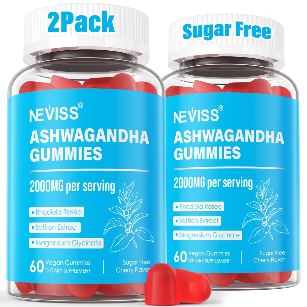 Ashwagandha Gummys, 成人用甘油镁, 维生素B6, Zinc, Rhodiola Rosea, Lemon Balm, 放松支持, Natural Zzz, 大脑, 肌肉, Stamina, 能源, 无糖