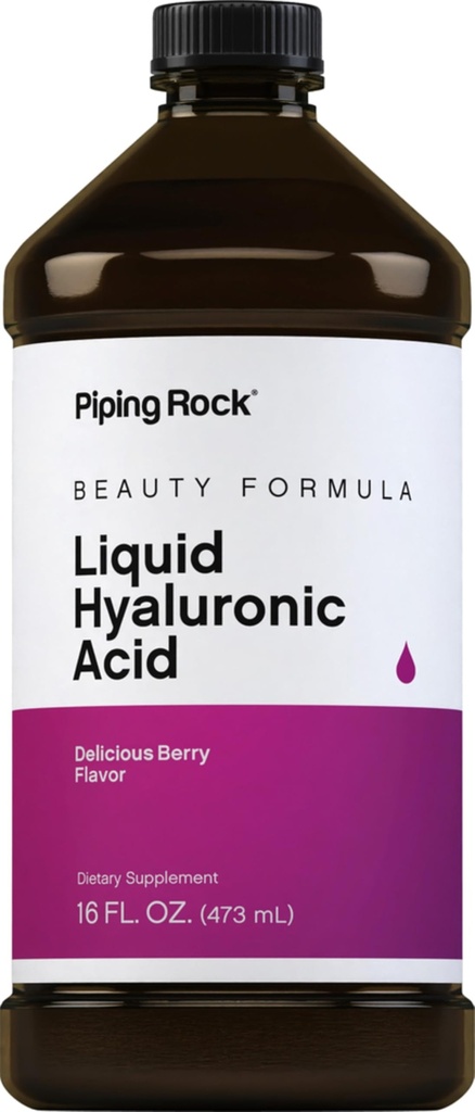 螺旋岩 Hyaluronic Acid Supplement | 100mg | 16 fl oz | Berry Flawared liquid | get 蔬菜配方 | Non-GMO, Gluten Free