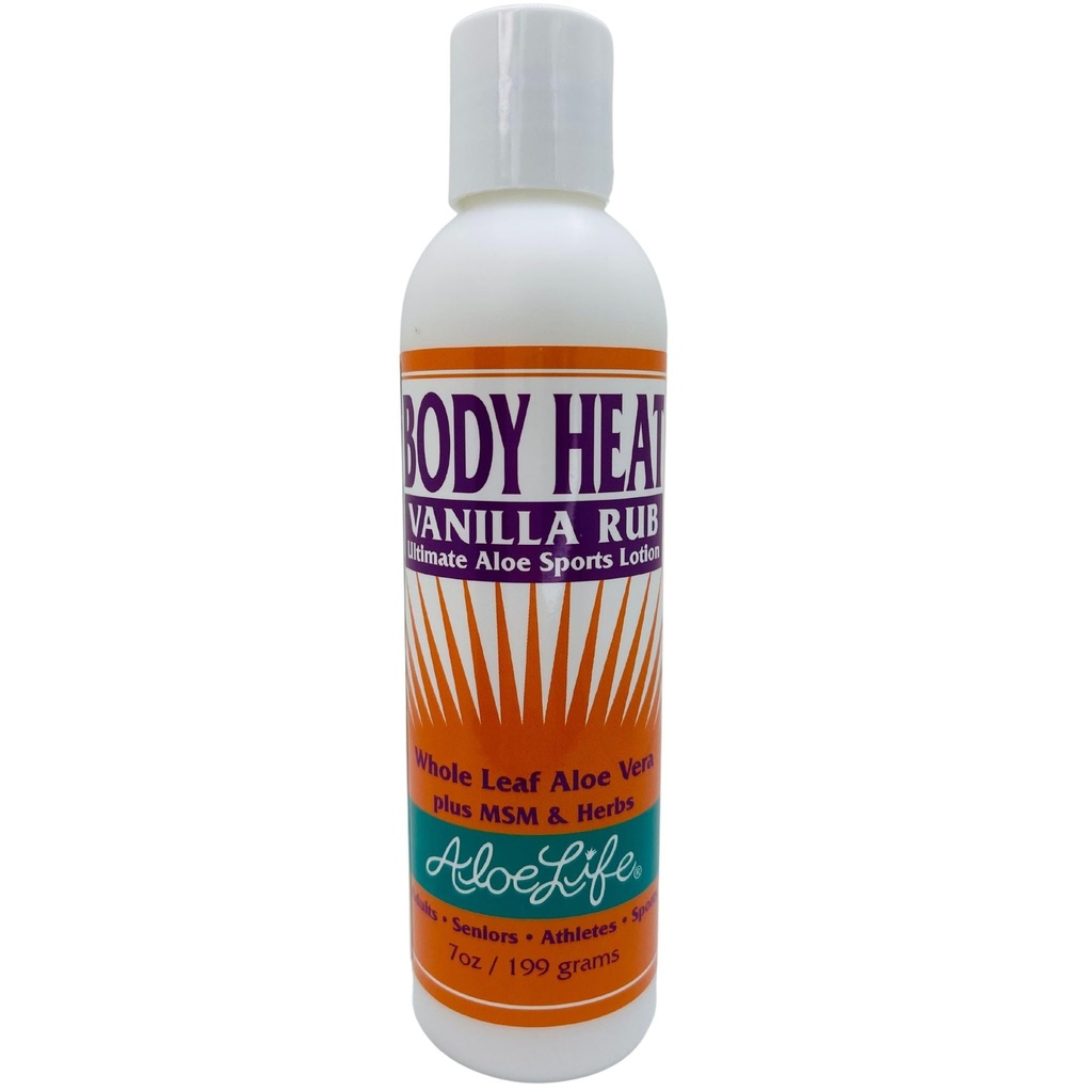 Aloe Life - Body Heat Vanilla Rub, 润滑剂,发热动作, Soothes & Relieves Sore Muscles, Safe for olders & Athletes, 帮助缓解紧张和压力, Gluten - Free (7 oz)
