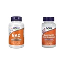 现在的补品,NAC(N-乙酰Cysteine)600毫克与硒和钼,100Veg Capsules & Now Quercetin与Bromelain - 60 Veg Capsules