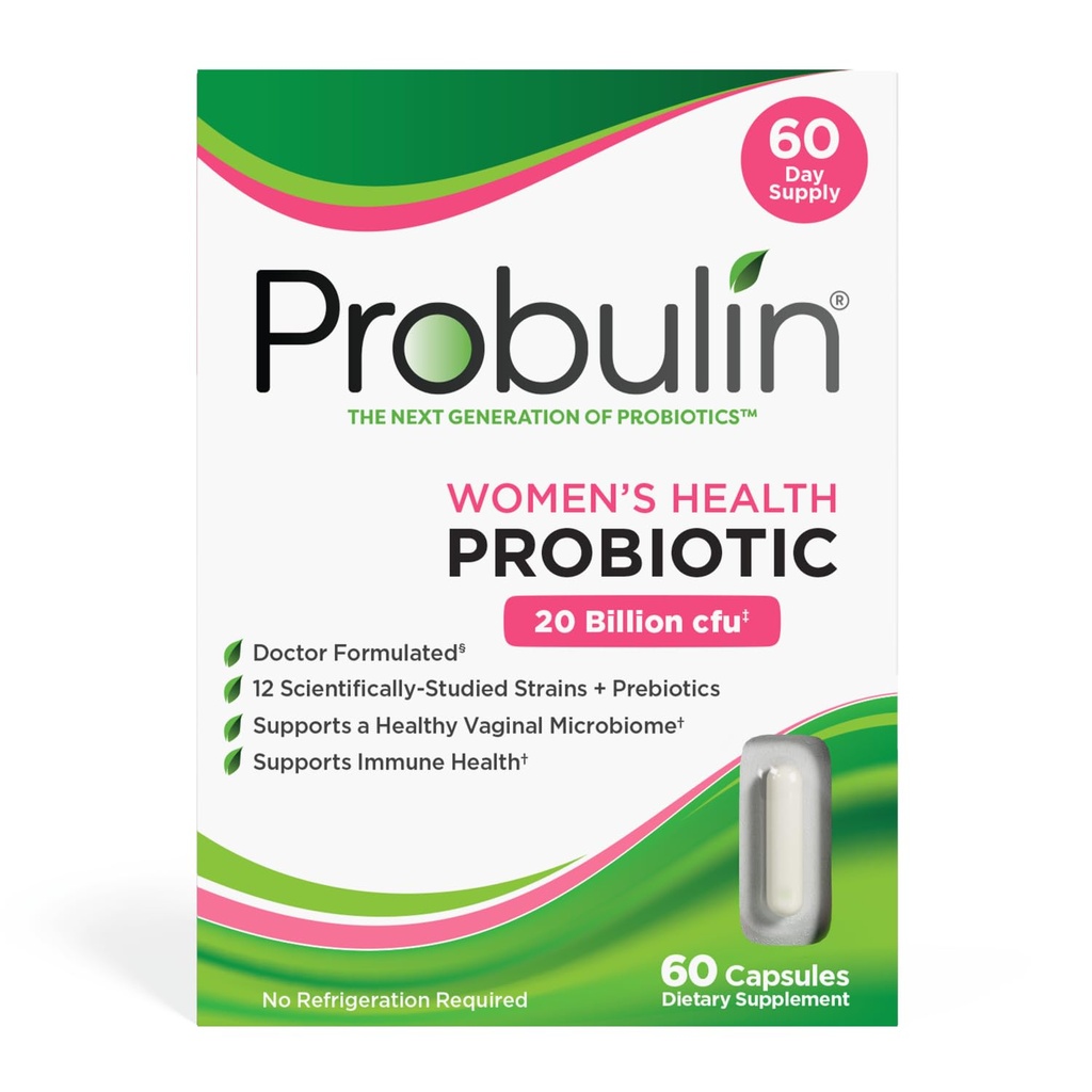 Probulin 妇女健康 Probiotic + 阴道、古特和免疫健康预生 -- -- 20亿 CMU -- -- 12 Probiotic Strains, 60 Vegan Capsules