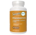 Sanar Naturals Glucosamine Chondroitin MSM Turmeric - 膝盖、背部、手部和身体的联合支助补编 - 非GMO,Gluten Free,120 Capsules