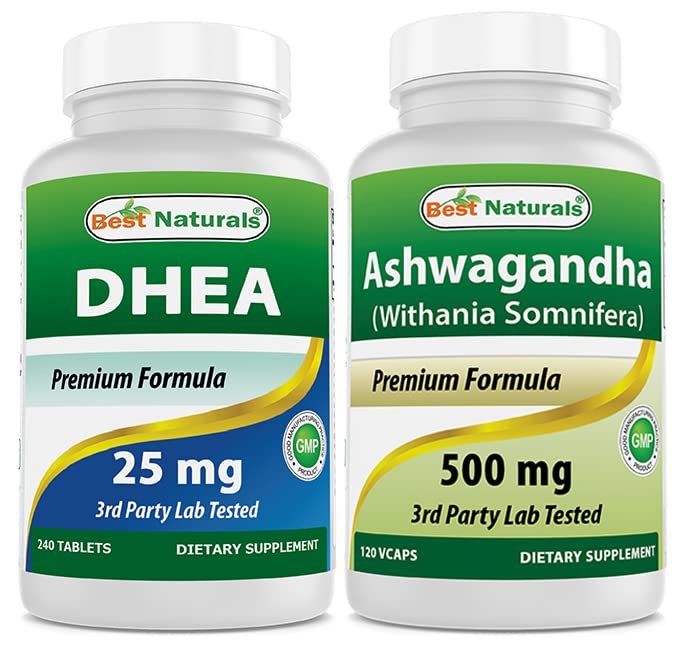 Best Naturals Dhea 25mg & Ashwagandha 提取500Mg