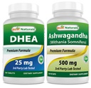 Best Naturals Dhea 25mg & Ashwagandha 提取500Mg