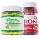 Vegan铁胶带 Vegan 多维特敏 女子铁胶带 Vitamin B12, A, D3, K2, Algae Omega 3, 镁, 锌