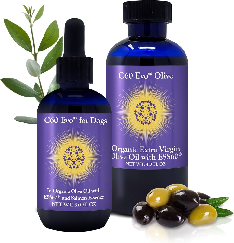 狗恋人套装 - A Bottle for Each of You, Pure ESS60 in Extra Virgin Olive Oil for Human and Canines, Dog 补充品, Must-Have 宠物用品和狗产品
