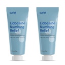 Curist 5% Lidocaine Cream 最大OTC 强度 专题疼痛缓解 OTC - 12 oz (Pack of 2) XL Tube 5% Lidocaine Numbing Cream to Numb 有效(2 Pack - 6 oz Tube)