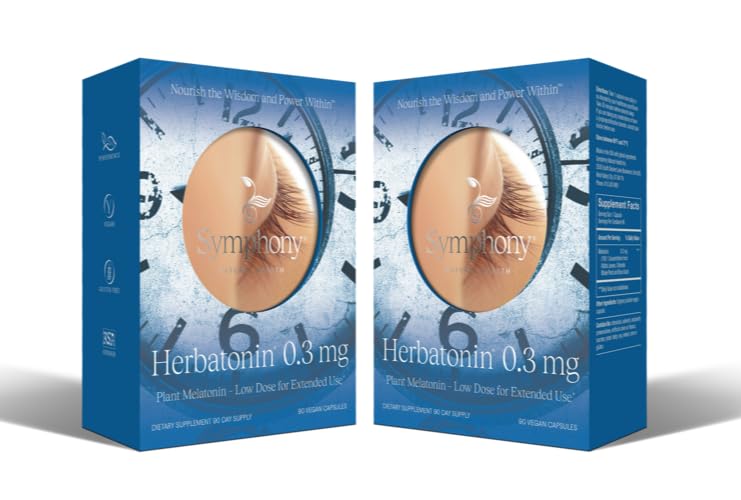 Herbatonin 0.3 mg – 第一植物型天然梅拉托宁补充剂(Phyto-Melatonin) - 低剂量睡眠援助,支持环形节奏和细胞健康 - 180 Capsules(180天供应)
