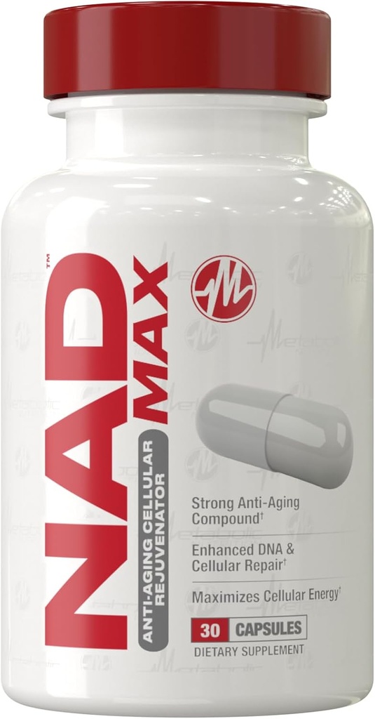 代谢营养 NAD MAX 350mg 抗衰老细胞再生器,支持细胞能量和Mitochondrial函数,30天供应