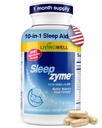 与Melatonin, GABA, 5-HTP, Valerian Root, 镁, L- Theanine, Lemon Balm & Hops 为深层斯努兹和松风配音 - 60 Capsules