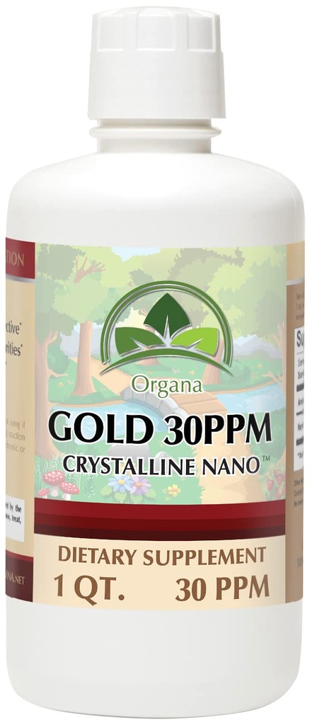 Organa纯晶体液体黄金补充剂 - 30 PPM - 复合矿物 32 Ounce