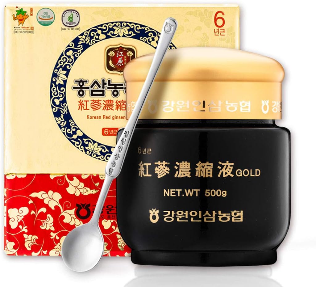 Gangwoninsam) 韩国红金生提取金币500g / 17.63 fl. oz – 包含100%纯朝鲜6年老红金生根提取金币.