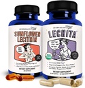 传说中的牛奶 太阳花莱西丁 + Lechita - 牛奶供应增加和堵塞的母乳喂养补充剂 牛奶粪便 - 牛奶流动和奶泡生产的乳液补充剂