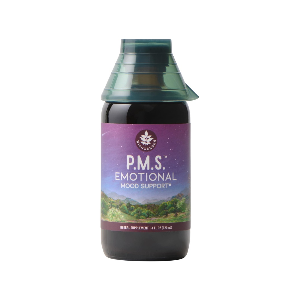 WishGarden Herbs PMS Emotional for Women - Herbal PMS Support Supplement for Women with Vitex Berry & Blue Vervain, PMS Mood Swing Relief & PMDD Relief Supplement, Emotional Support During PMS, 4oz