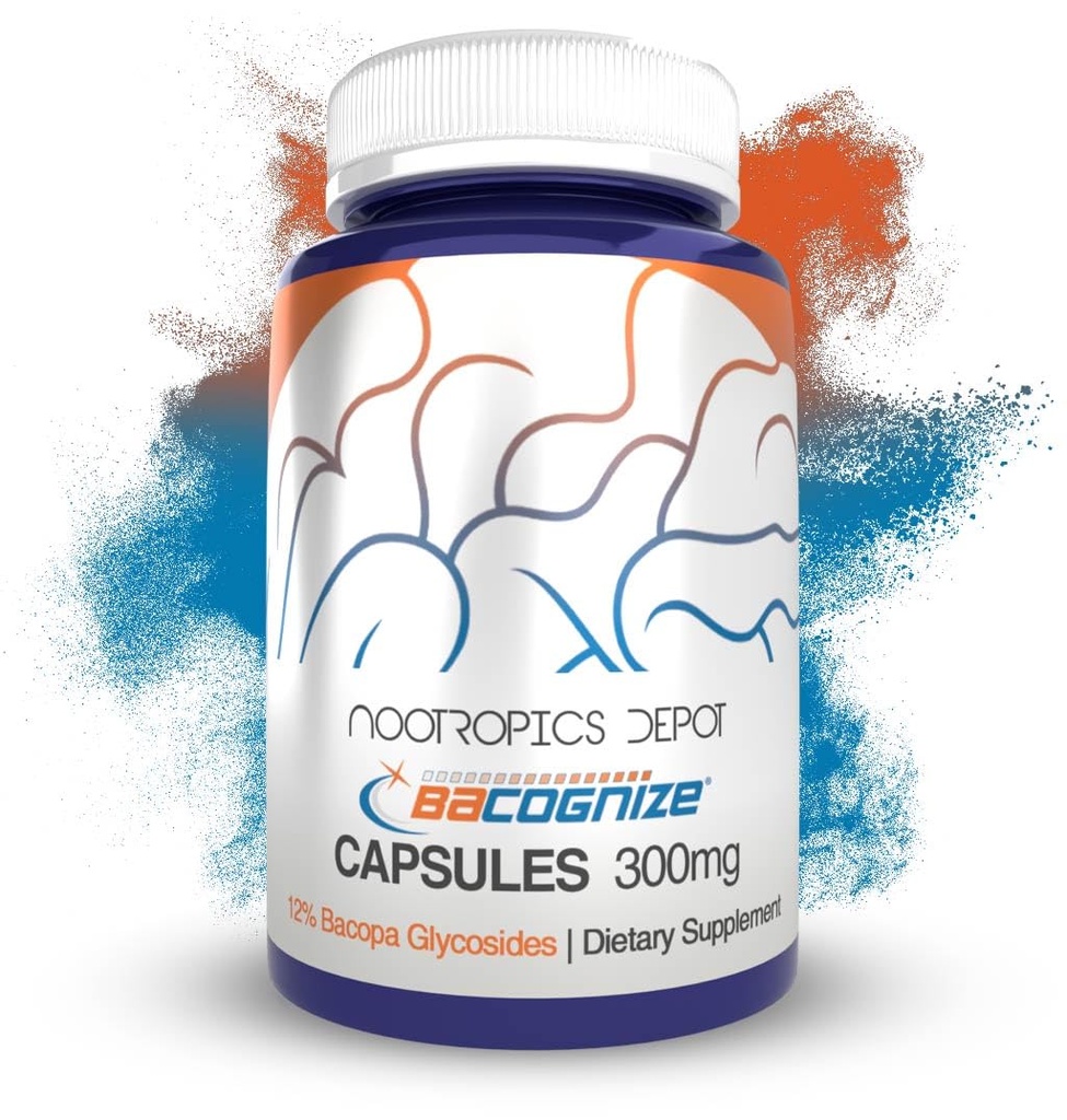 诺特罗匹克(Nootropoctics) BaCognize Bacopa Monnieri 300mg Capsules (120 Counter) Ayurvedic Herb Non-GMO, Gluten Free, 和蔬菜友好组织
