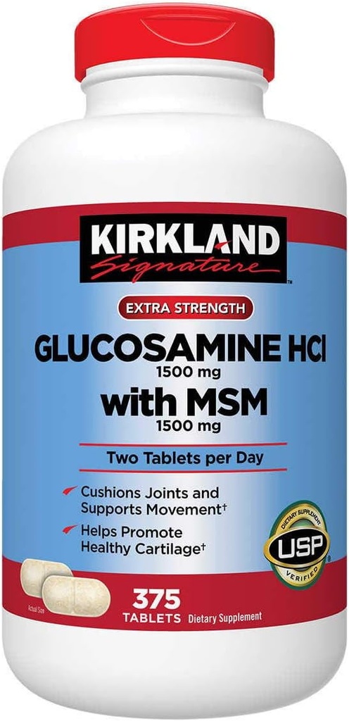 Kirkland 与 MSM 签署 Glucosamine, 375 片 (3 Pack)